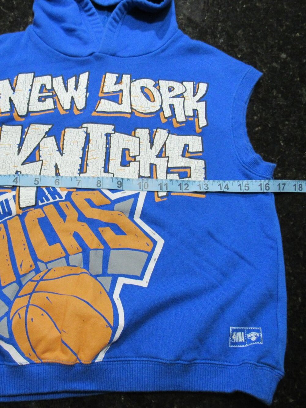 NBA-branded New York Knicks Cotton-On Kid Size 8 Sleeveless Hoodie Pullover Vest - Picture 12 of 16